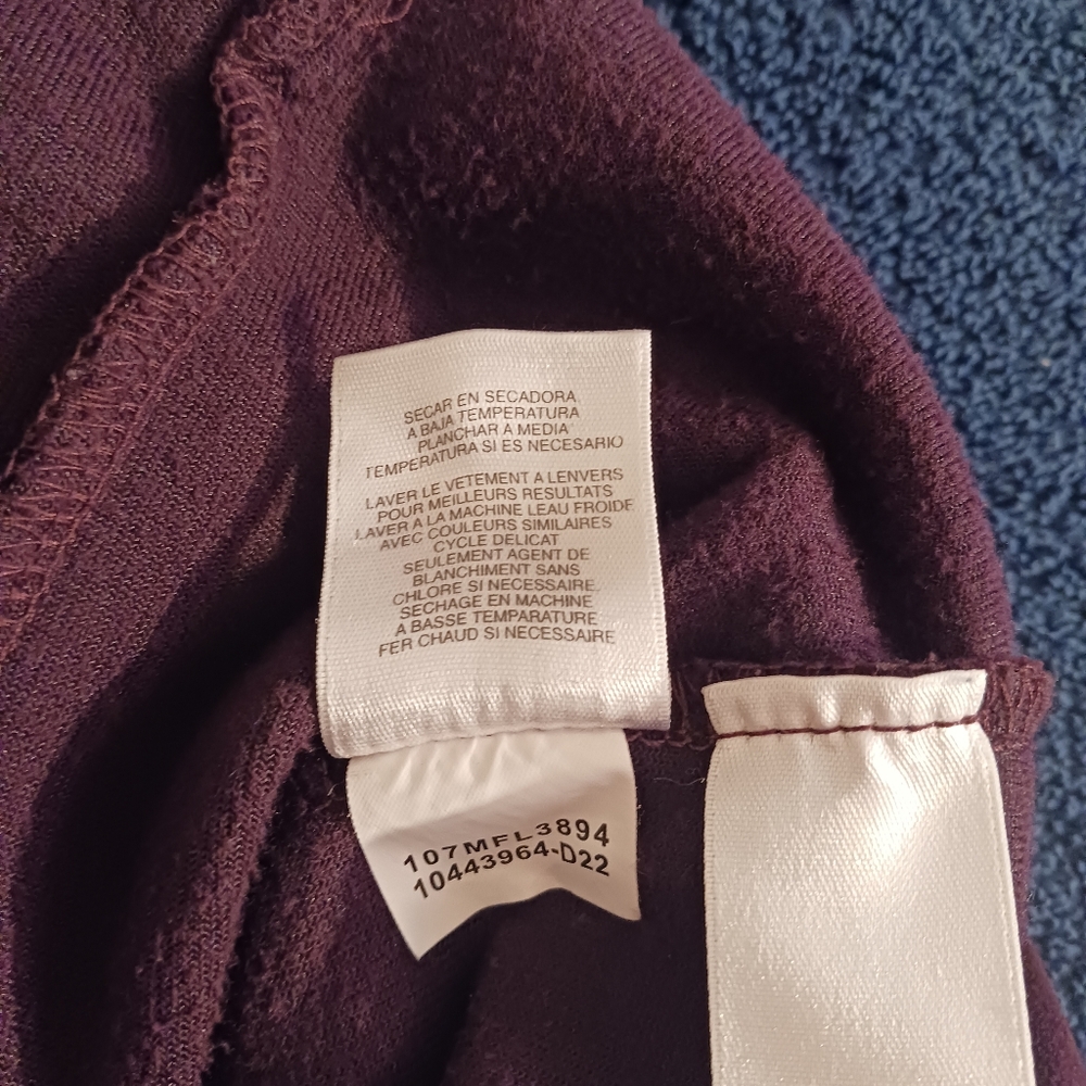 Jones New York Rich Violet Soft Jacket with Gold Zipper/Buttons & Pockets Sz XL - Picture 12 of 14